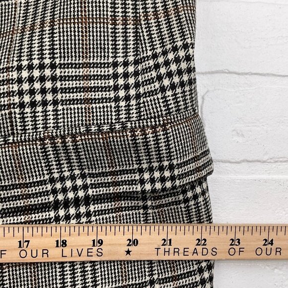 Hickey Blazer Men‎ 42R Black Brown Big Houndstooth Plaid Wool Suit Jacket VTG - Picture 10 of 14